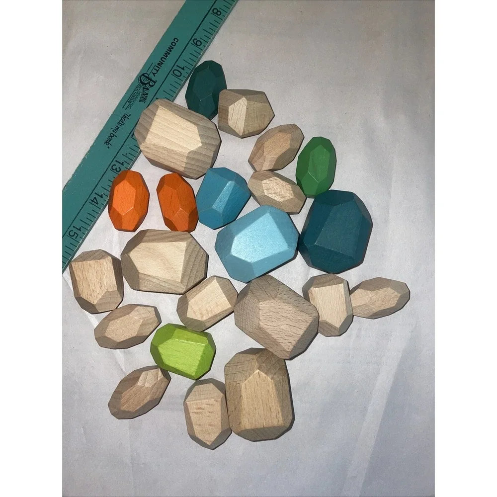 Wooden‎ Balancing Building Rocks Blocks